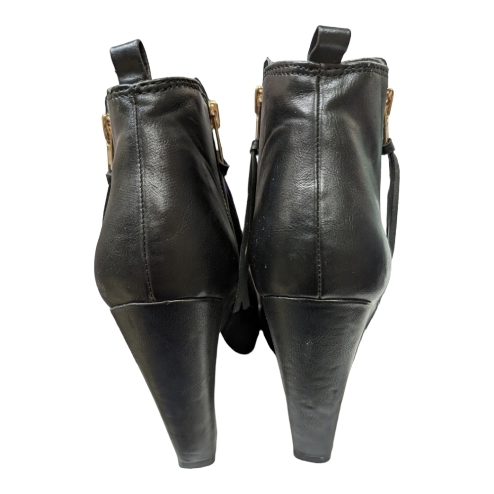 Steve Madden Jannyce Black Suede Leather Ankle Boots Size 8M - Picture 6 of 12